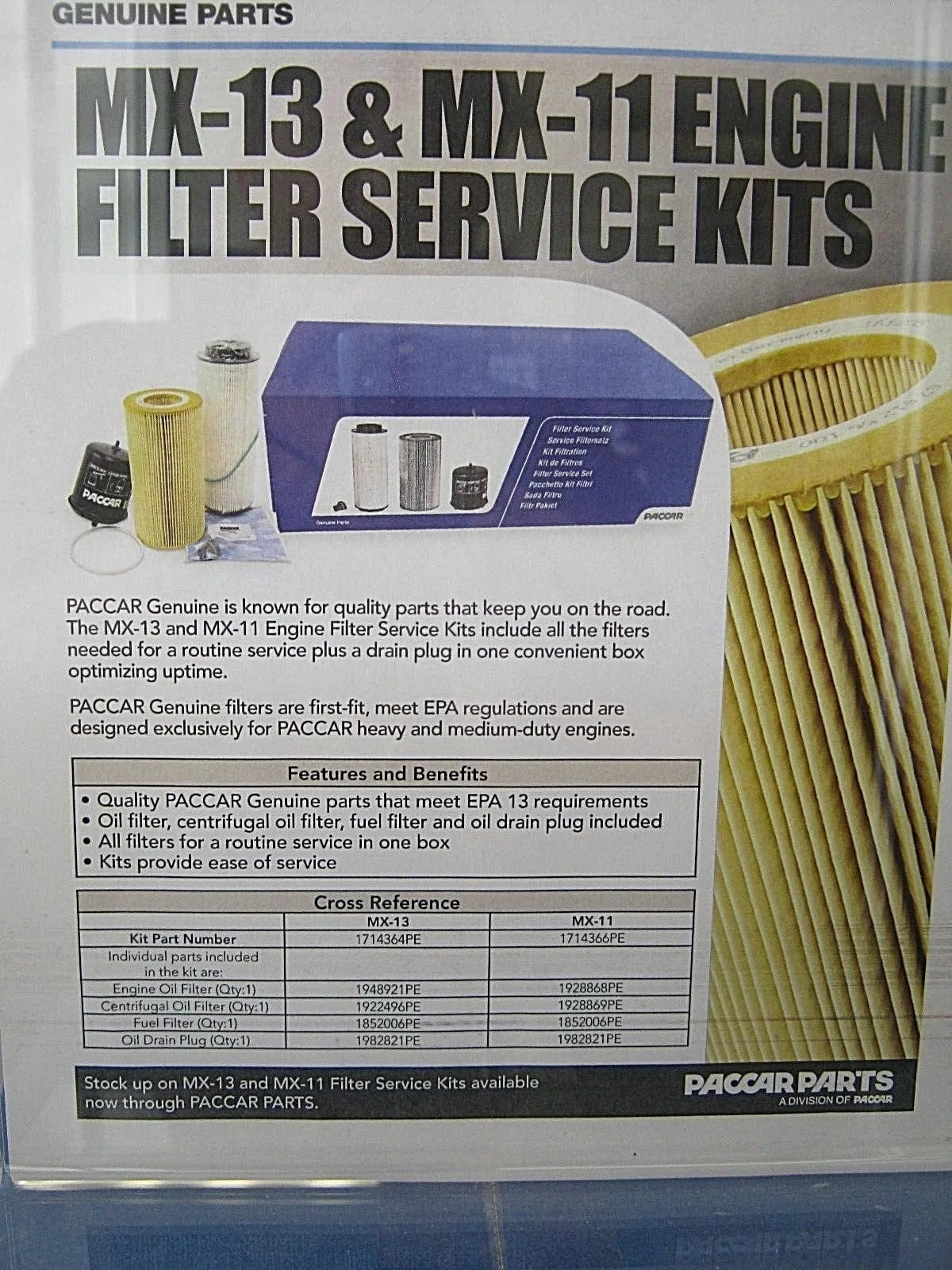 Genuine MX-13 EPA 13 Engine Oil, Fuel, Element & Plug Filter Service Kit | Complete Maintenance Solution