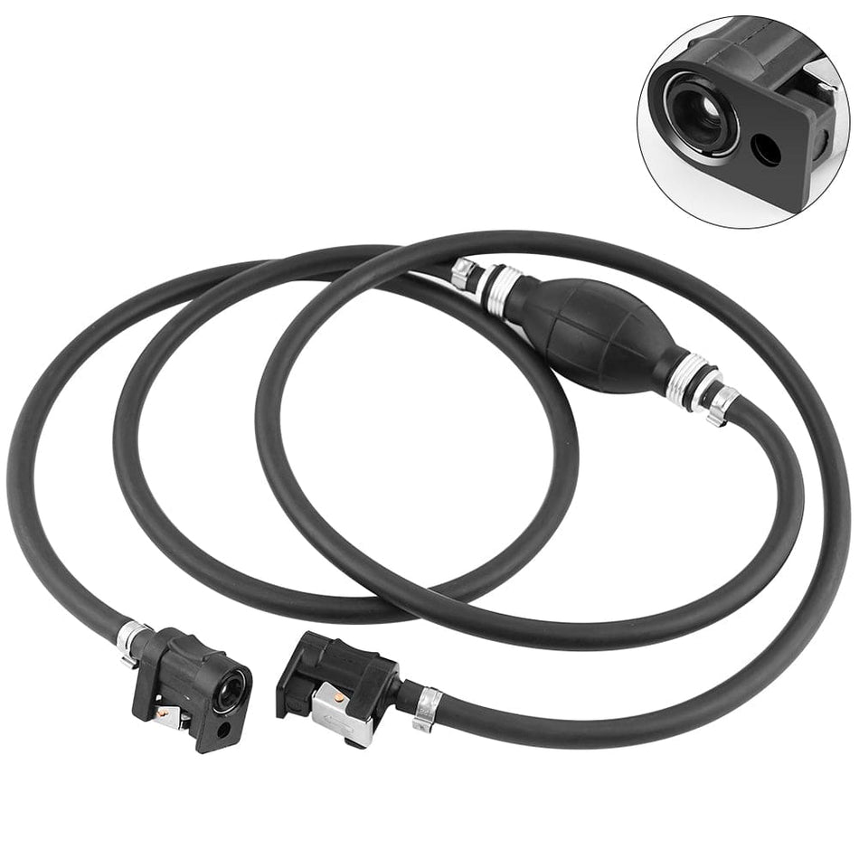 Hand Fuel Line Outboard Primer Bulb Assembly Kit w/ Connector for Motor Vehicle Marine Boat, 5/16" 8mm Fuel Line Hose (7FT)