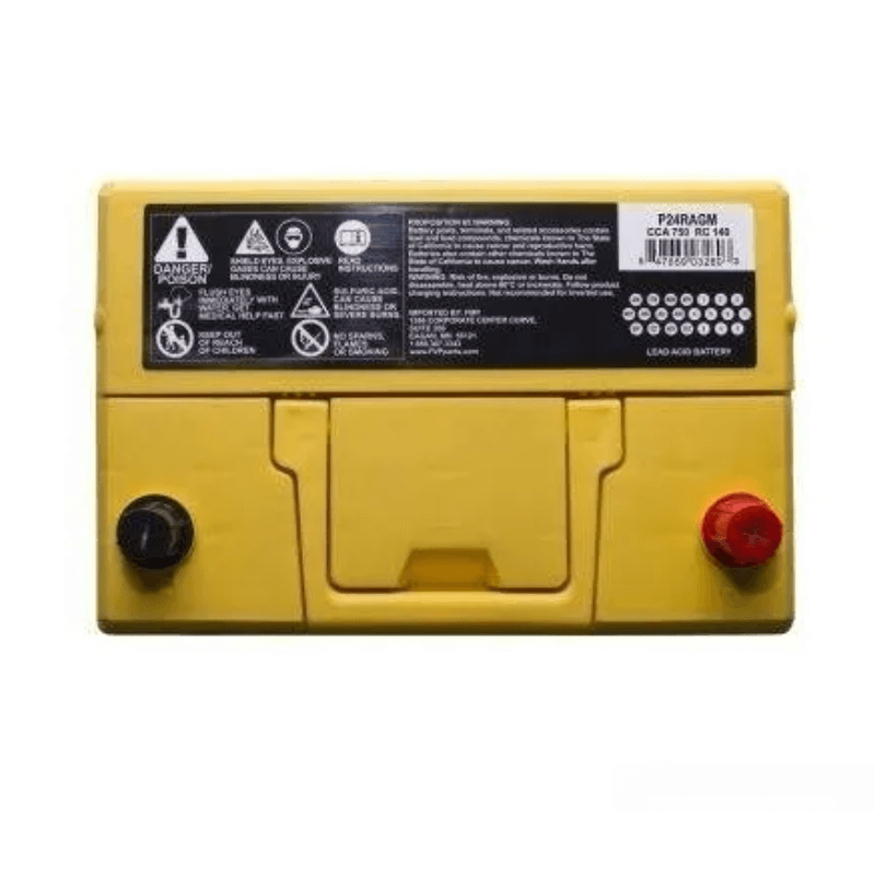 FVP P24RAGM Platinum AGM Battery - 750 CCA Group 24R for Auto & SUV