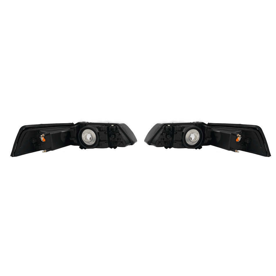 HEADLIGHT ASSEMBLY Fit For FORD MUSTANG 1999-04 AMBER CORNER CHROME HOUSING LAMP