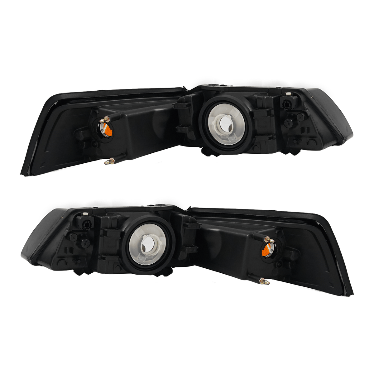 HEADLIGHT ASSEMBLY Fit For FORD MUSTANG 1999-04 AMBER CORNER CHROME HOUSING LAMP