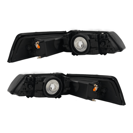 HEADLIGHT ASSEMBLY Fit For FORD MUSTANG 1999-04 AMBER CORNER CHROME HOUSING LAMP