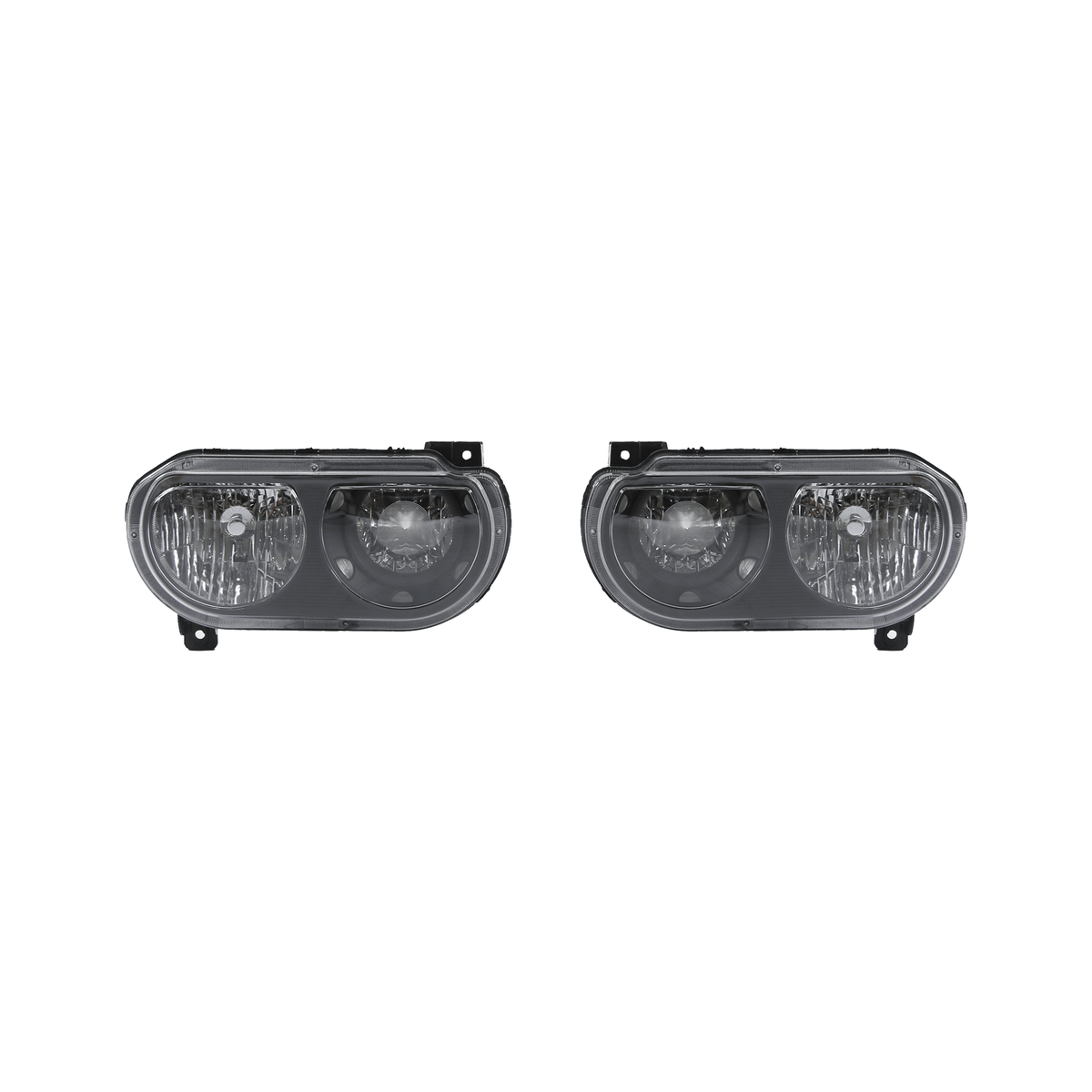 Headlight Assembly Lamp Black Left Right Side Fit For Dodge Challenger 2008-2014