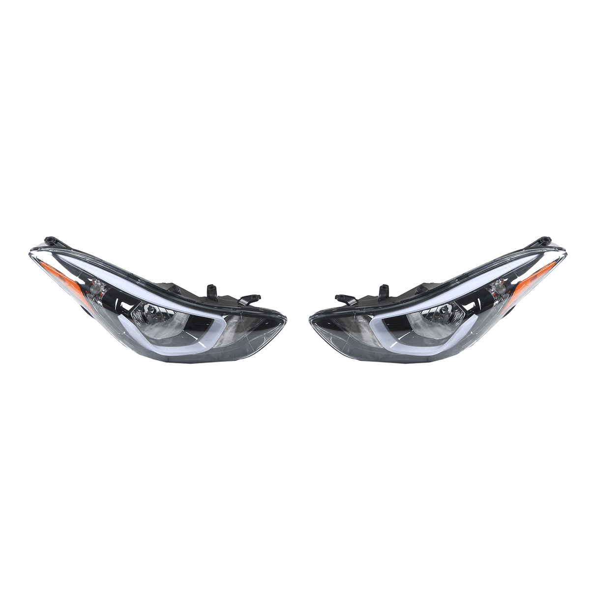Headlight Replacement Fit for Hyundai Elantra 2014-2016 Left Right 2pc w Bulbs