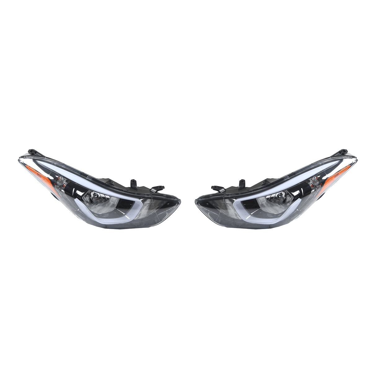 Headlight Replacement Fit for Hyundai Elantra 2014-2016 Left Right 2pc w Bulbs