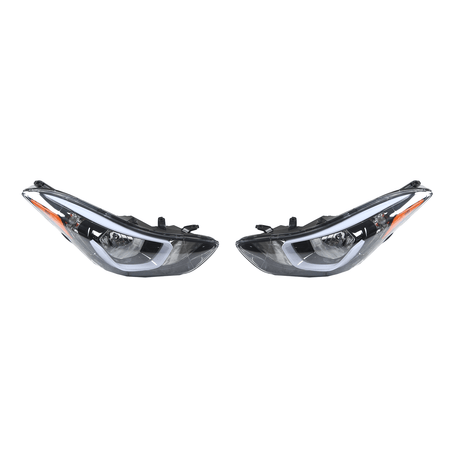 Headlight Replacement Fit for Hyundai Elantra 2014-2016 Left Right 2pc w Bulbs