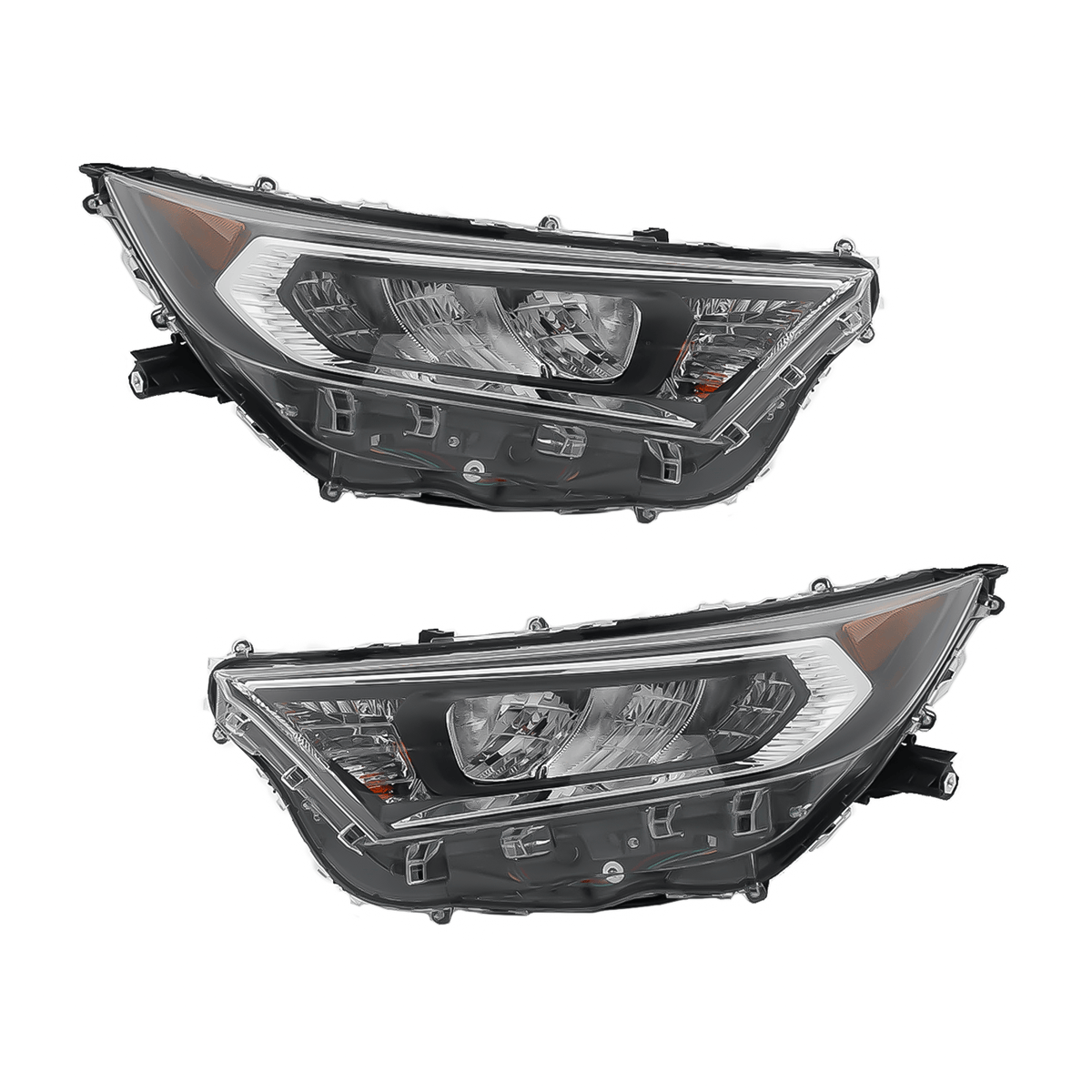 Headlight Set Fit For Toyota RAV4 19-21 Driver and Passenger Side With bulbs LED