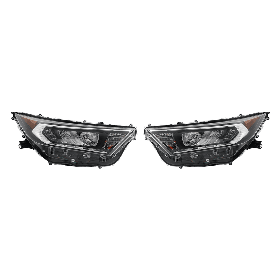 Headlight Set Fit For Toyota RAV4 19-21 Driver and Passenger Side With bulbs LED