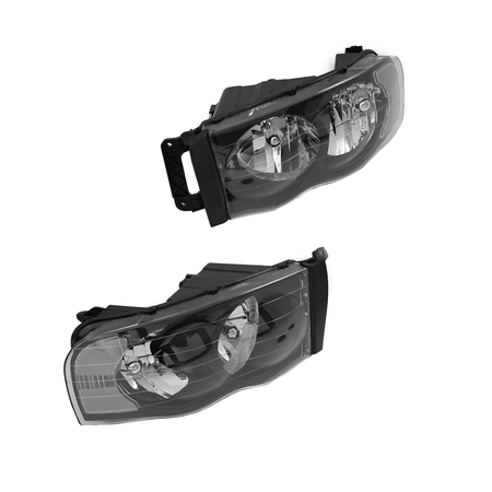 Headlights Fit For Dodge Ram 1500 2500 3500 02-05 Headlamps Left Right Sides Set