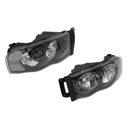 Headlights Fit For Dodge Ram 1500 2500 3500 02-05 Headlamps Left Right Sides Set