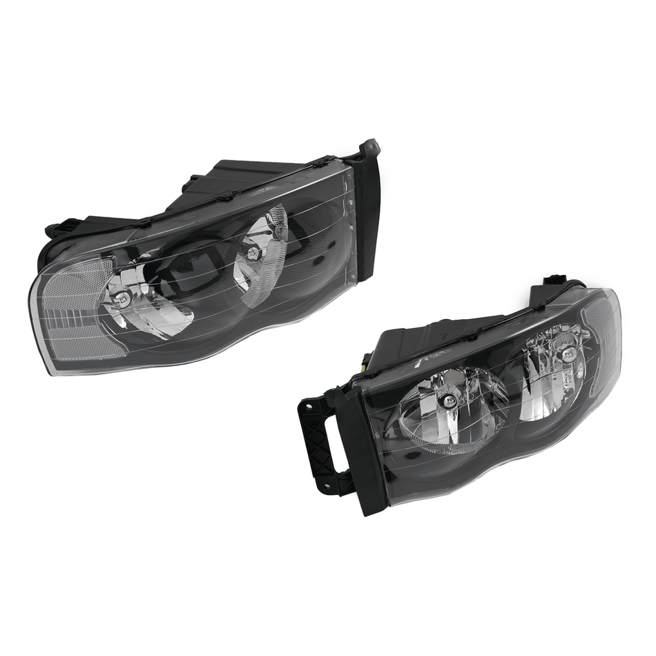 Headlights Fit For Dodge Ram 1500 2500 3500 02-05 Headlamps Left Right Sides Set