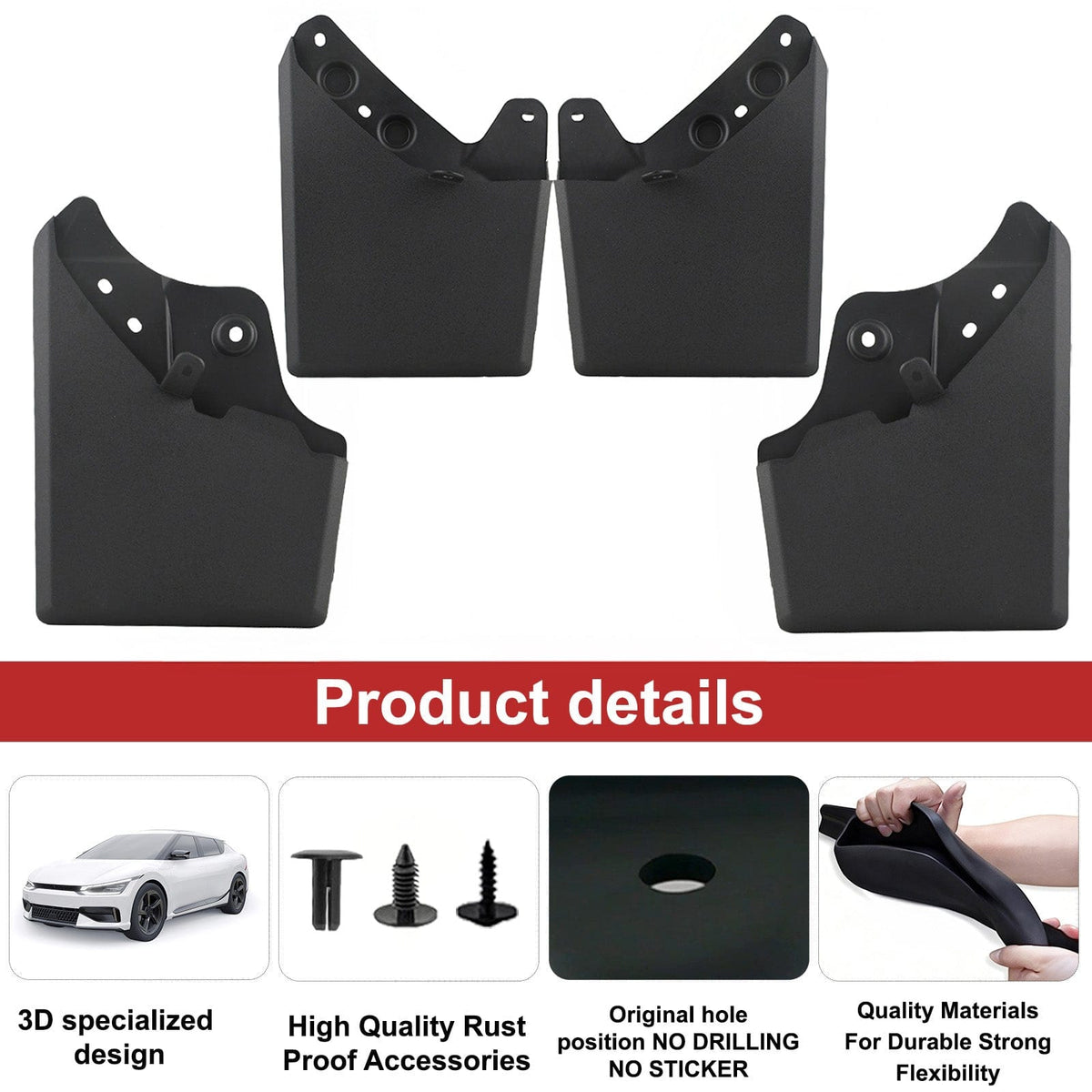 Heavy-Duty Extra Large Mud Flaps – 2024–2025 Toyota Tacoma