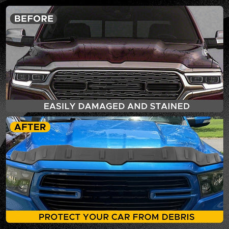 Hood Deflector Hood Protector TPE Hood Shield Fit For Dodge Ram 1500 2019-25