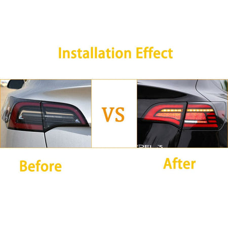 Dynamic Car LED Taillights Hawkeye Design For Tesla Model 3 & Y