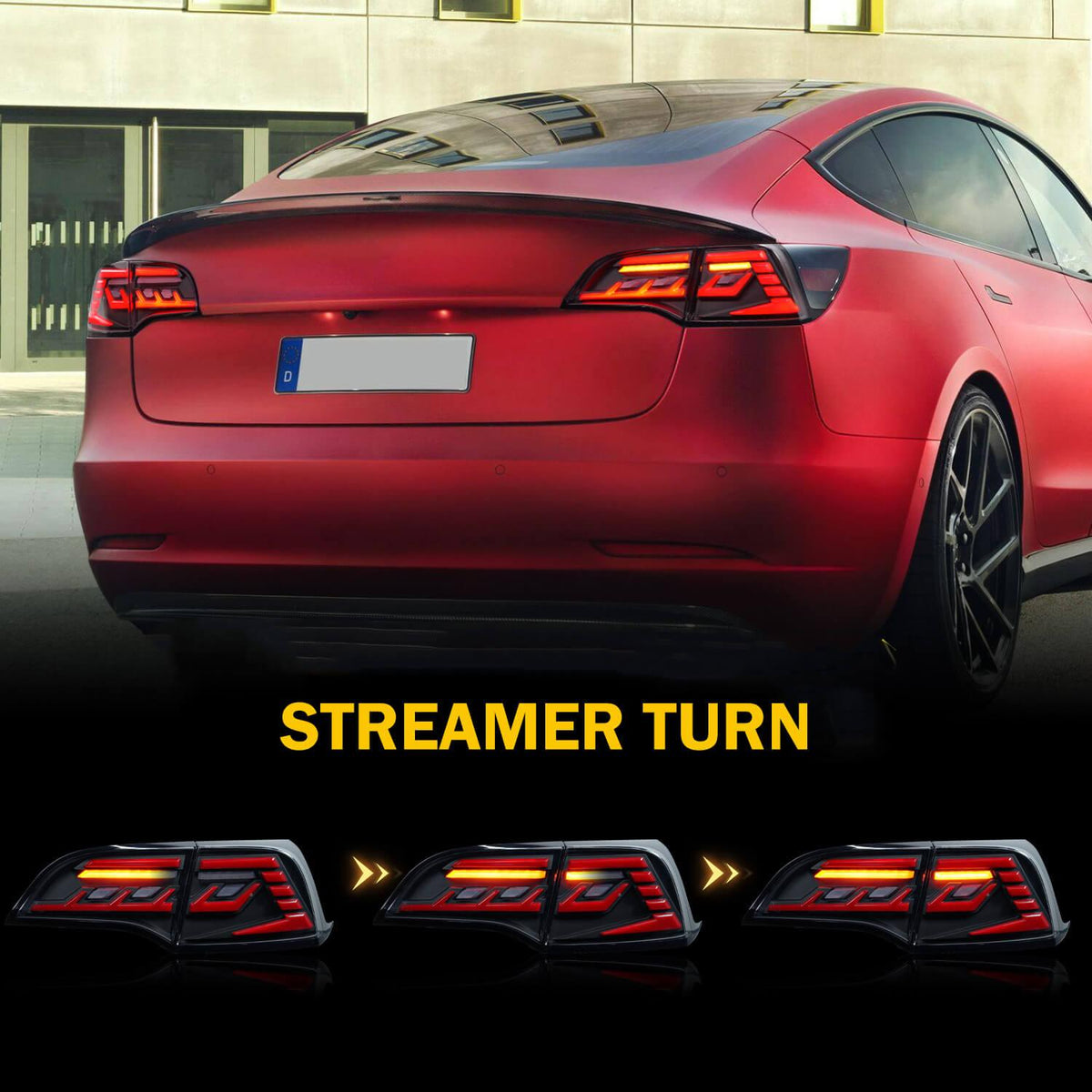 Eagle Eye Style LED Tail Light  (1 Pair) For Tesla Model 3/ Y