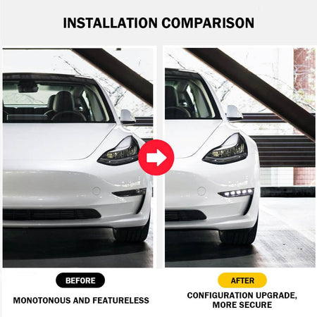 Front Water Steering Fog Lamp For Tesla Model 3/ Y