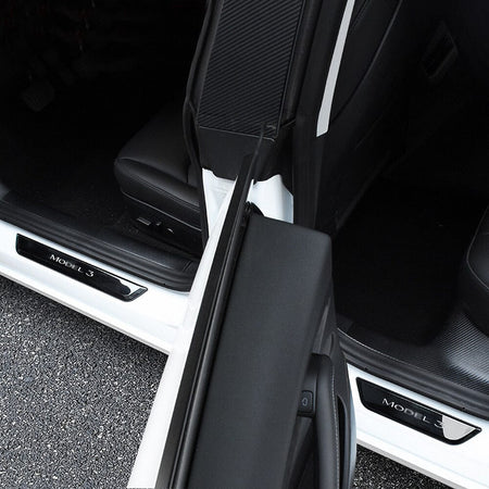 LED Illuminated Welcome Pedal Door Sill Protector(4 Pieces) For Model 3/ Y