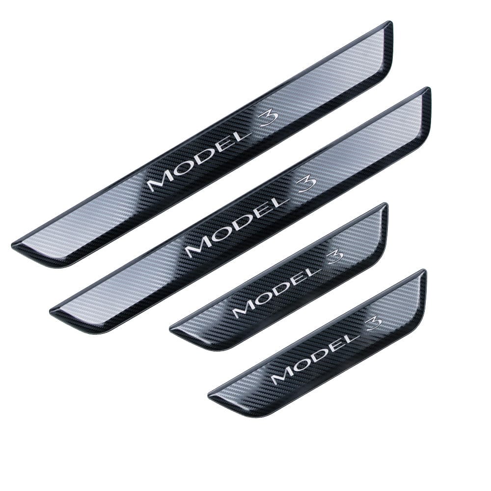 LED Illuminated Welcome Pedal Door Sill Protector(4 Pieces) For Model 3/ Y