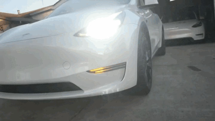 Model 3 & Y Porsche Style Front Driving Lamps Steering Fog Lights