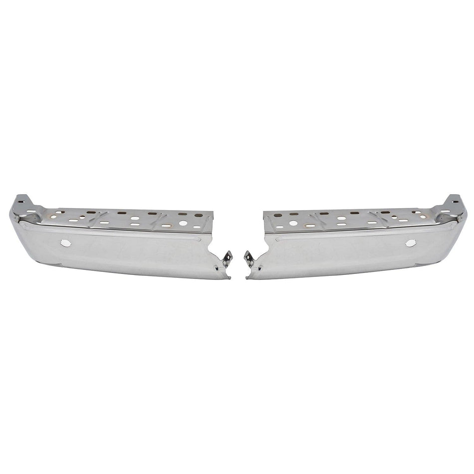 Left Right Set Chrome Rear Bumper End Cap Fit For Ford F150 2021-24 w/ Park Hole