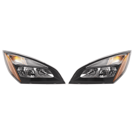 Left Right Side Fit For Freightliner Cascadia 2018-2024 Headlight W/ Bulb Pair