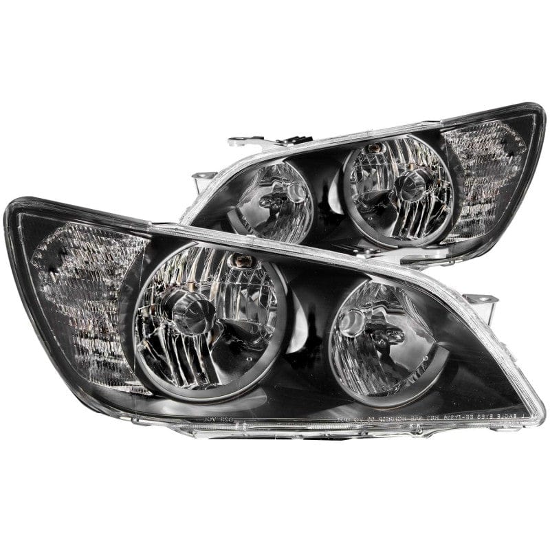 ANZO 01-05 Lexus IS300 Crystal Headlights Black - 121210