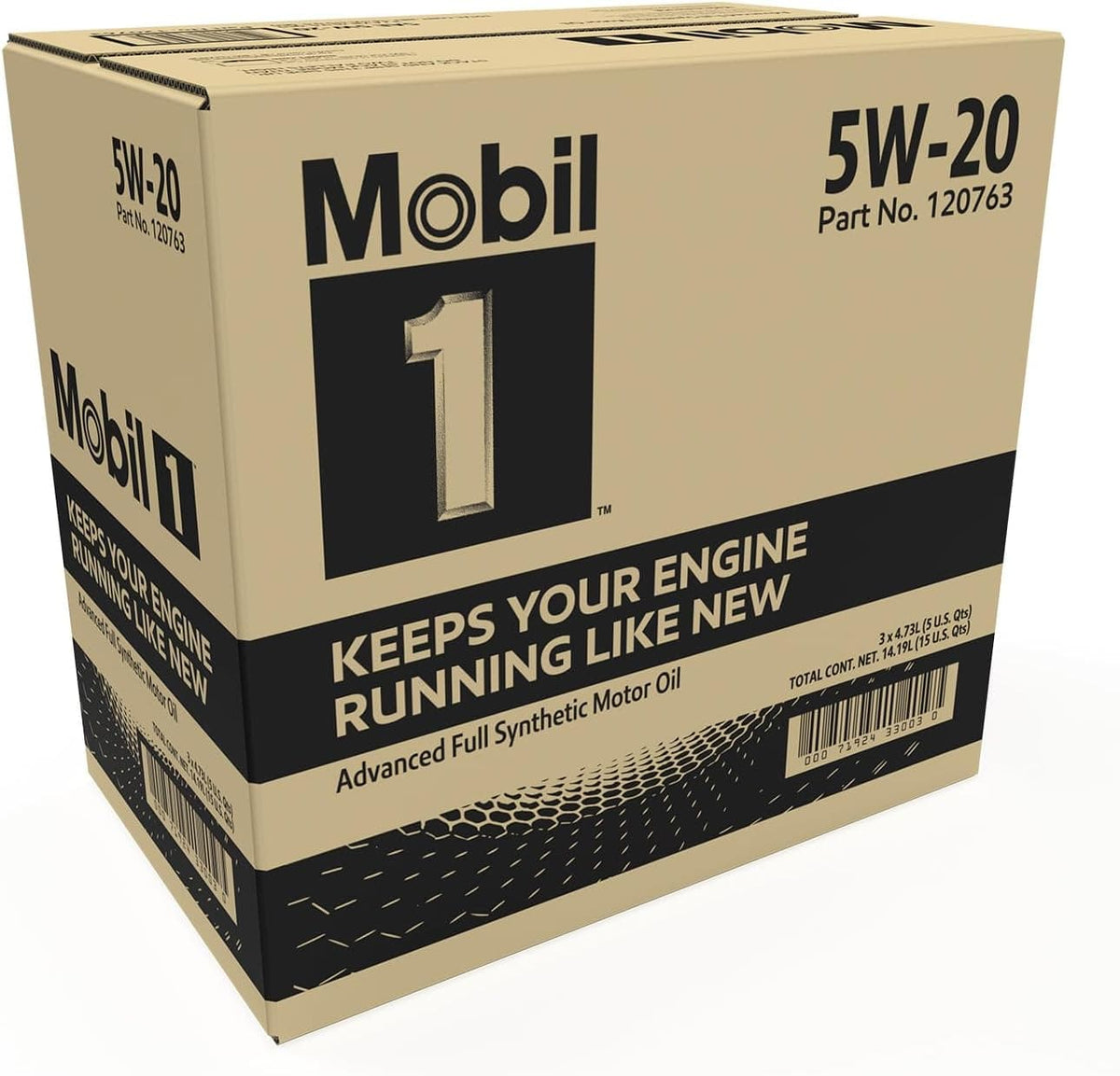 Mobil 1 Advanced Full Synthetic Motor Oil 5W-20, 5 Quart