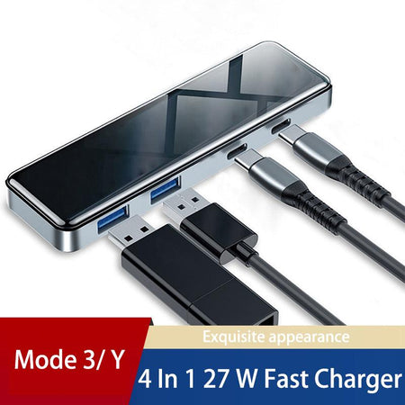 Model 3/ Y Inside 27W Phone Fast Charger 4 In 1 USB Hub Docking Station