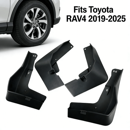 Molded Mud Flaps | 2019–2025 Toyota RAV4 Front Rear Splash Guards