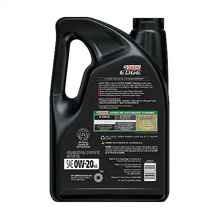 Castrol EDGE 0W-20 Advanced Full Synthetic Motor Oil: 5 Quart