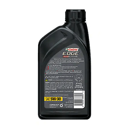 Castrol EDGE High Mileage 5W-30 Full Synthetic Motor Oil 1 Quart