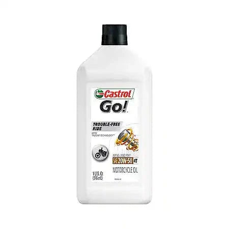 Castrol GO! 4T Conventional 20W-50 Motorcycle Oil: A Trouble-Free Ride Time After Time, 1 Quart