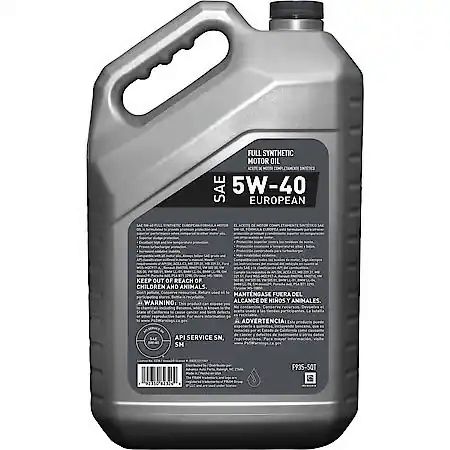 FRAM Full Synthetic 5W-40 European Motor Oil: 5 Quart