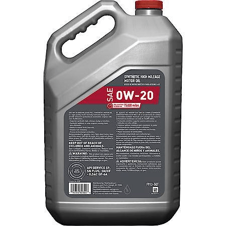 FRAM Full Synthetic High Mileage 0W-20 Motor Oil: 5 Quart