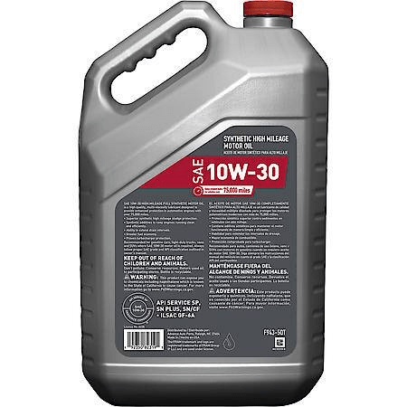 FRAM Full Synthetic High Mileage 10W-30 Motor Oil: 5 Quart