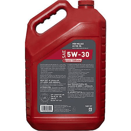 FRAM High Mileage 5W-30 Motor Oil: 5 Quart