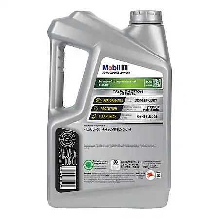Mobil 1 Advanced Fuel Economy Full Synthetic Motor Oil 0W-16, 5 Quart