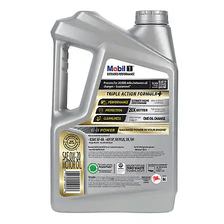 Mobil 1 Extended Performance Full Synthetic Motor Oil 0W-20, 5 Quart