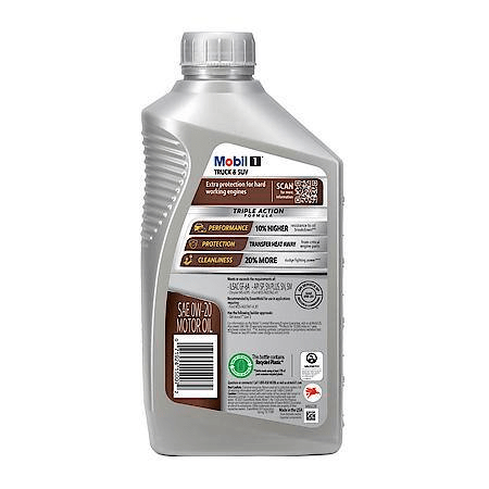 Mobil 1 Truck & SUV Full Synthetic Motor Oil 0W-20, 1 Quart