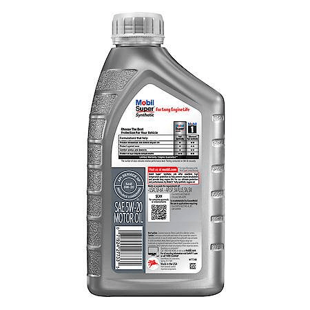 Mobil Super 5W-20 Full Synthetic Motor Oil, 1 Quart
