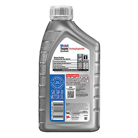 Mobil Super 5W-30 Full Synthetic Motor Oil, 1 Quart