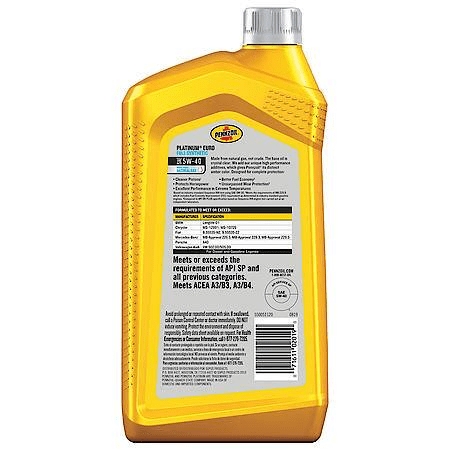 Pennzoil Platinm Euro FS 5W40