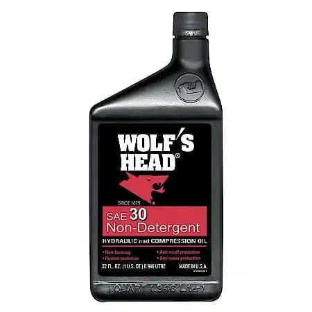 Wolf's Head SAE 30 Non-Detergent Hydraulic & Compressor Oil - 1 Quart