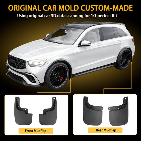 Mud Flaps for Chevy Colorado GMC Canyon 2015-2022 Without Fender Flares Cladding