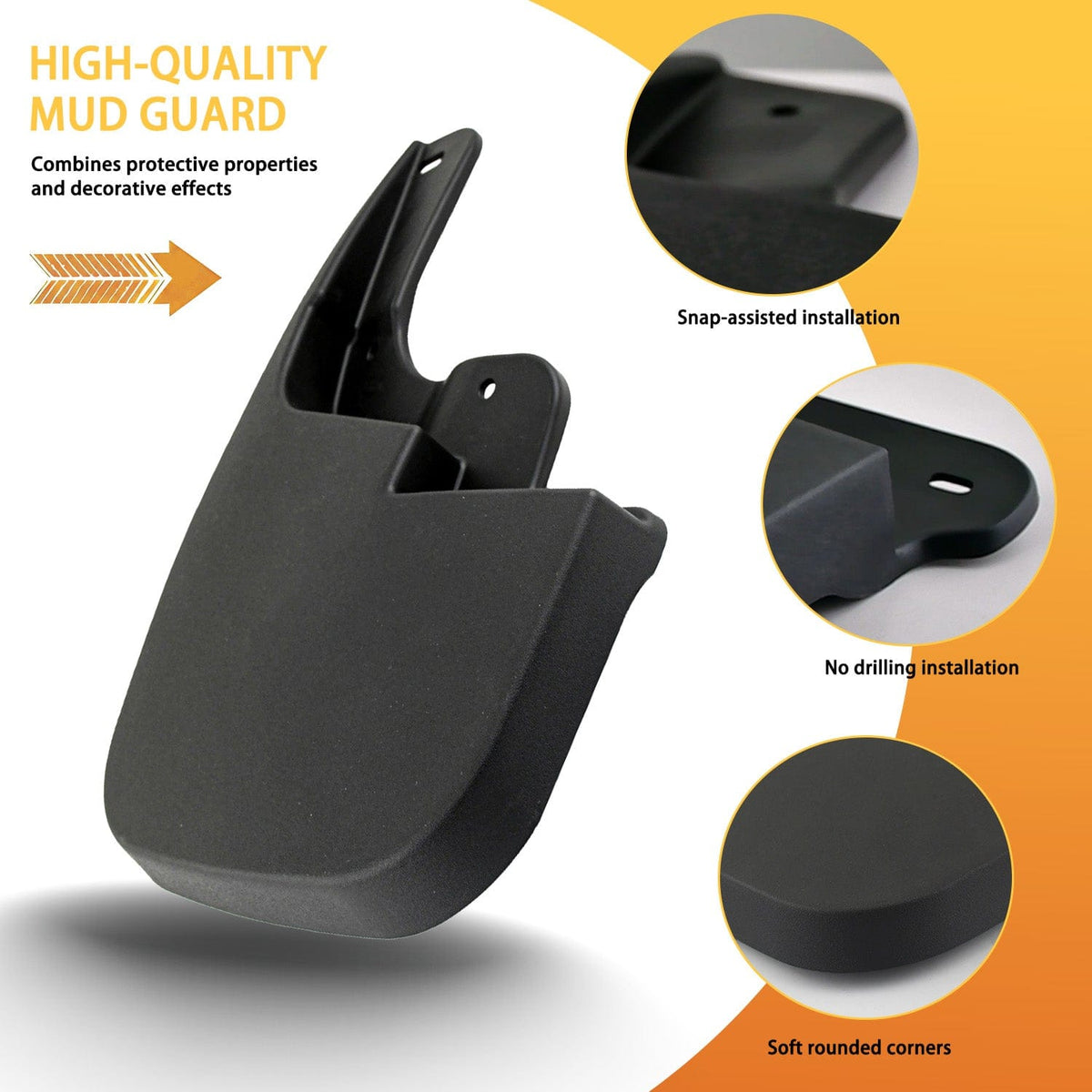 Mud Flaps for Chevy Colorado GMC Canyon 2015-2022 Without Fender Flares Cladding