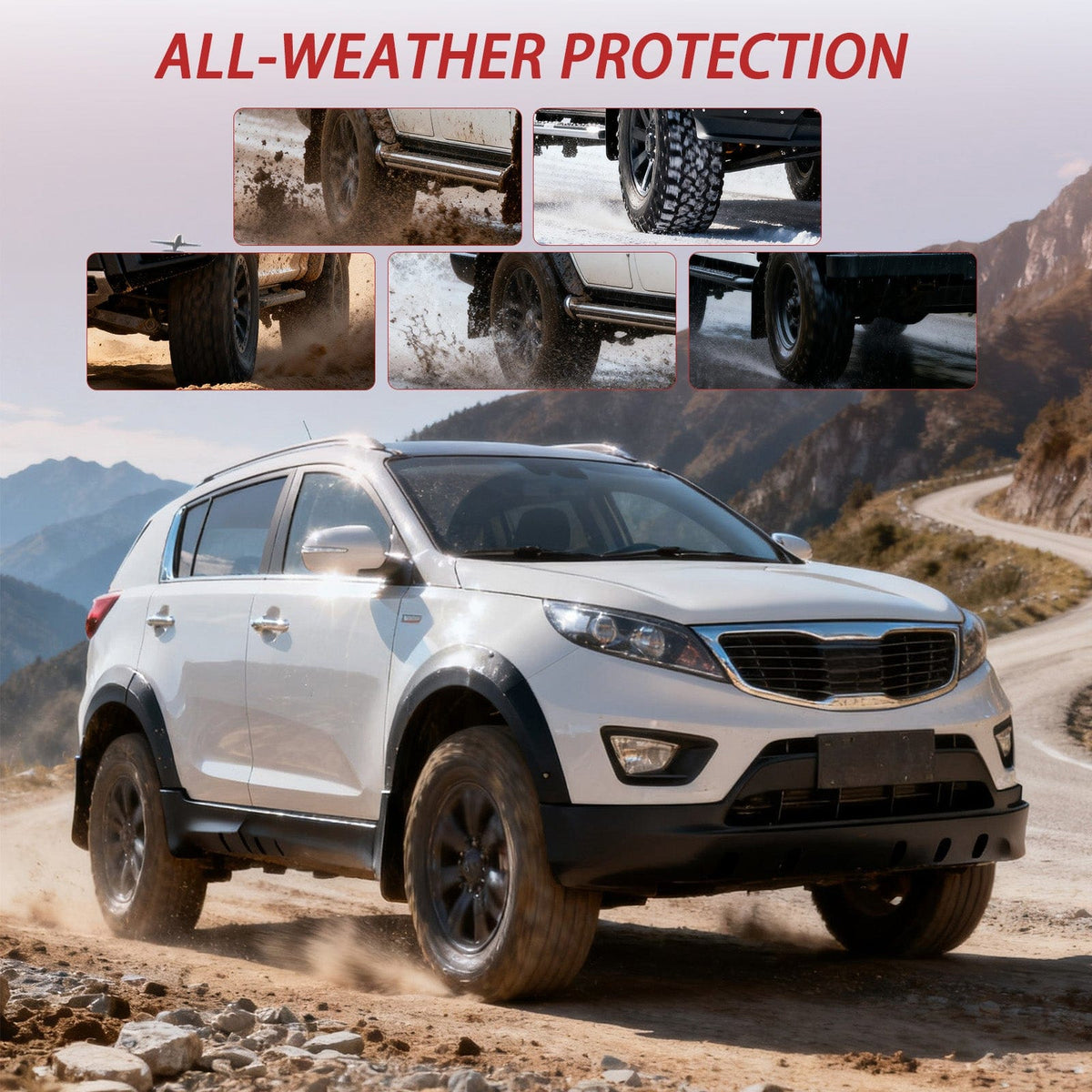 Mud Flaps Splash Guards | 2022–2025 Jeep Grand Cherokee L No Drill