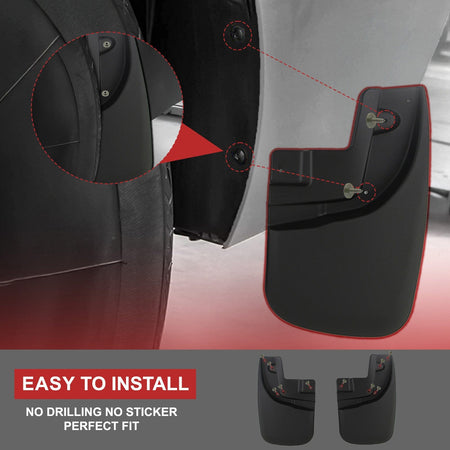 Mud Flaps Splash Guards | 2022–2025 Jeep Grand Cherokee L No Drill