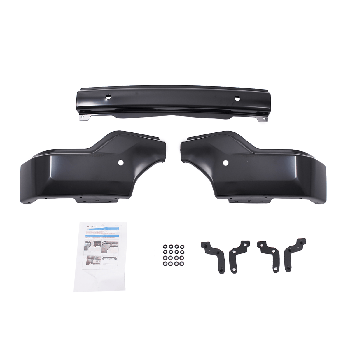 New Black Front Bumper Face Bar Fit For GMC Sierra 1500 2019-2021 W/Parking Hole