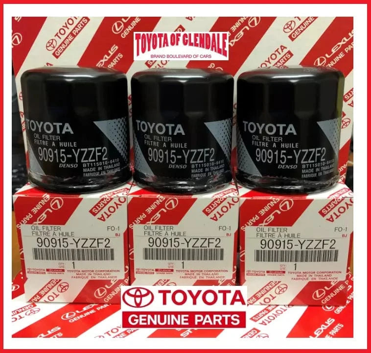 Toyota Genuine OEM Oil Filter 90915-YZZN1 - Set of 3 for Toyota/Lexus/Scion