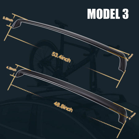 Model 3/Y/Highland 3 Lockable Roof Rack Aluminum Cargo Cross Bars (Set of 2)